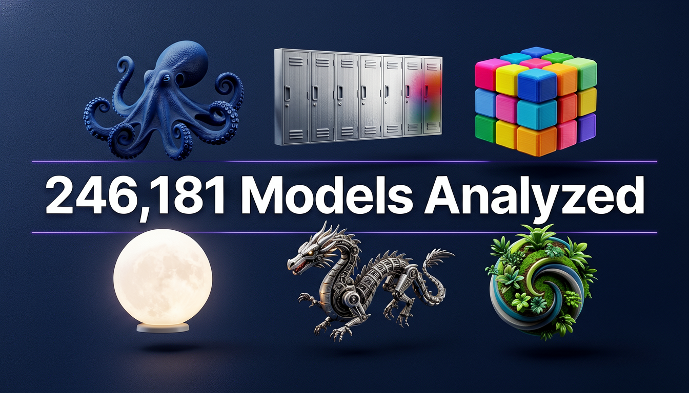 We analyzed 246,181 3D models across 4 platforms